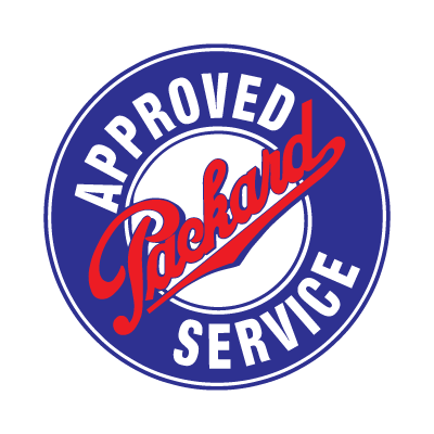 Approved packard service logo vector
