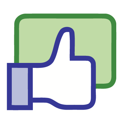 Facebook like button logo vector