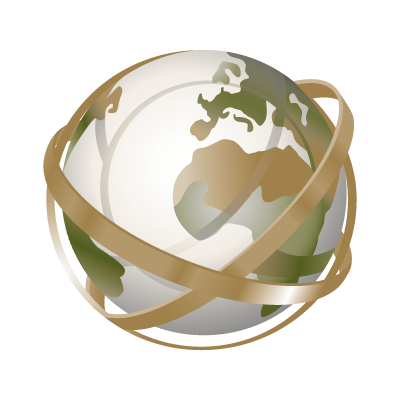 Globe tracing logo vector
