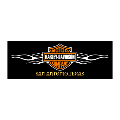 Harley-Davidson with Flames logo vector