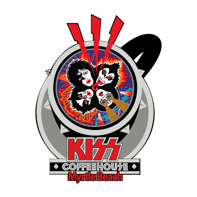 KISS Rock N' Roll Over Coffee cup vector logo