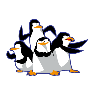 Madagascar pinguinos penguins vector