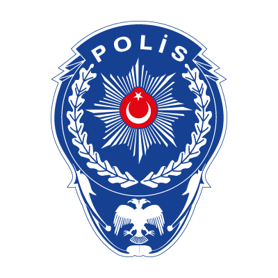 Polis Yildizi Beyaz Defneli vector logo