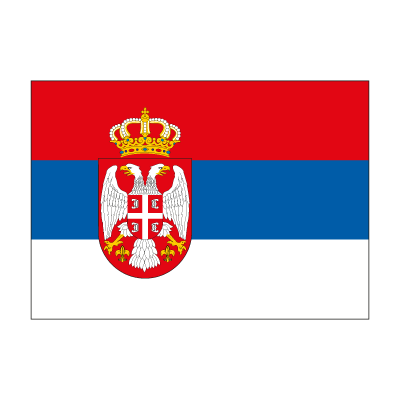 Flag of Serbia logo vector