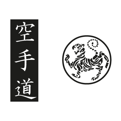 Shotokan tiger - karate do kanji vector logo