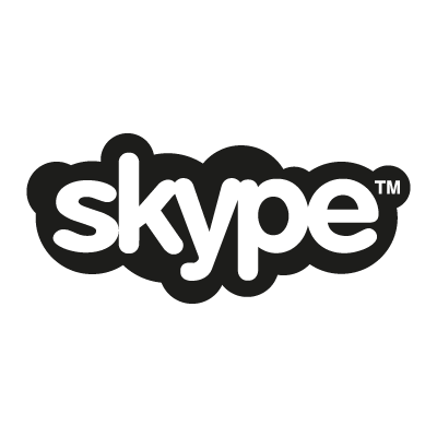 Skype black vector logo