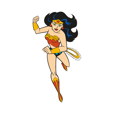 Wonder Woman Cartoon logo vector