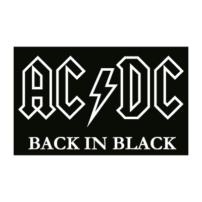 AC DC black vector logo