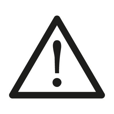 Attention sign vector logo