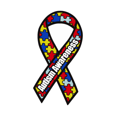 Autism Awareness Ribbon vector logo