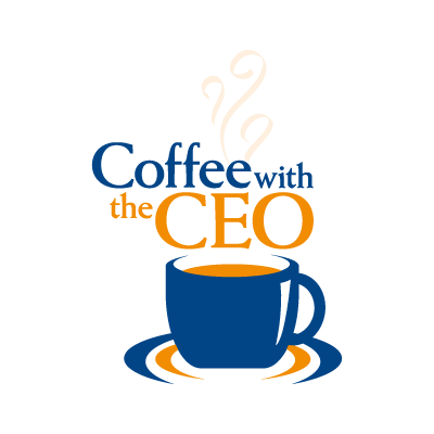 Coffee with the CEO logo vector