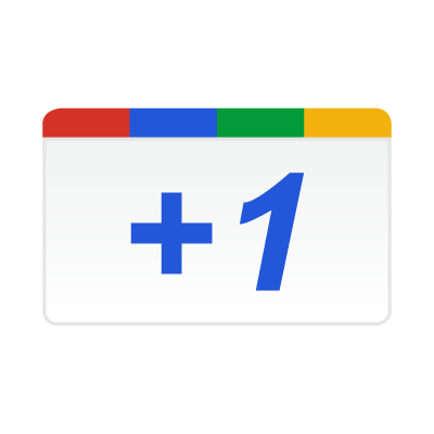 Google +1 logo vector